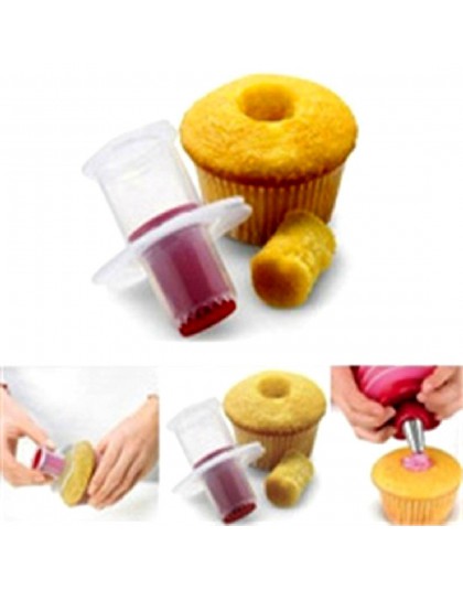 Formy silikonowe Cupcake Corer tłok wykrawacz kółek obierak do usuwania środka Muffin ciasto dekorowanie narzędzia wypieki cukie