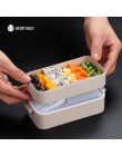 WORTHBUY japońskie pudełko Bento do kuchenki mikrofalowej pszenica słoma dziecko pudełko na Lunch szczelne pudełko na Lunch Bent