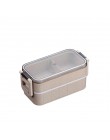 WORTHBUY japońskie pudełko Bento do kuchenki mikrofalowej pszenica słoma dziecko pudełko na Lunch szczelne pudełko na Lunch Bent