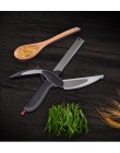 XYj nożyczki kuchenne ze stali nierdzewnej 2 w 1 kuchenna deska do krojenia Chopper Clever owoce warzywa nożyczki wielofunkcyjny