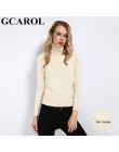 GCAROL 2019 nowych kobiet 30% wełniany golf sweter jesień zima sweter sprawiają, że dzianiny zwykły sweter jednolity kolor praco