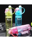 Nowy 400/600Ml 3 kolor stały spray z tworzywa sztucznego fajne lato sportowa butelka na wodę przenośny plastikowy rower rower Sh