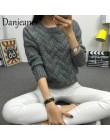 Danjeaner 2018 Vintage kobiety sweter nowa moda O-neck sweter zimowe dzianiny podstawowe topy luźne kobiece dzianiny odzież wier