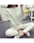 Danjeaner 2018 Vintage kobiety sweter nowa moda O-neck sweter zimowe dzianiny podstawowe topy luźne kobiece dzianiny odzież wier