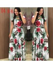 Elegancka wiosenna jesień kobiety sukienka 2019 Casual Bohmia kwiat drukuj Maxi sukienki moda Hollow Out tunika Vestidos sukienk