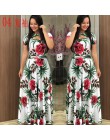 Elegancka wiosenna jesień kobiety sukienka 2019 Casual Bohmia kwiat drukuj Maxi sukienki moda Hollow Out tunika Vestidos sukienk