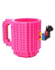 1Pc 12oz kubek kawy wbudowany kubek z klocków typu klocki kubek kubek z klocków DIY Drinkware kubek do picia 11 kolorów