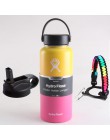 Hydro Flask butelka wody butelka ze stali nierdzewnej izolowane próżniowo szerokie usta Hydroflask z Flex Cap i pokrywka z rurką