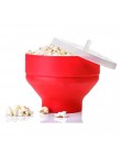 2018 nowy Popcorn kuchenka mikrofalowa silikonowy składany czerwony wysoki jakość kuchnia łatwe narzędzia DIY wiadro popcornu Bo