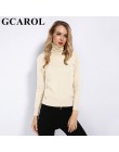 GCAROL 2019 nowych kobiet 30% wełniany golf sweter jesień zima sweter sprawiają, że dzianiny zwykły sweter jednolity kolor praco