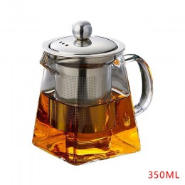 Odporność na wysoką temperaturę szklany zestaw do herbaty szkło odporne na ciepło filtrowanie ze stali nierdzewnej czajniczek kw