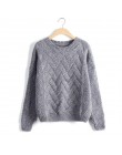 Danjeaner 2018 Vintage kobiety sweter nowa moda O-neck sweter zimowe dzianiny podstawowe topy luźne kobiece dzianiny odzież wier