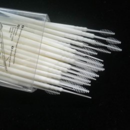 100 sztuk podwójne Superfine zębów Stick Dental Floss pręty szczotka kij bambusowy Dental pielęgnacja jamy ustnej czyste zęby ży