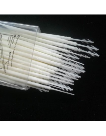 100 sztuk podwójne Superfine zębów Stick Dental Floss pręty szczotka kij bambusowy Dental pielęgnacja jamy ustnej czyste zęby ży