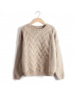 Danjeaner 2018 Vintage kobiety sweter nowa moda O-neck sweter zimowe dzianiny podstawowe topy luźne kobiece dzianiny odzież wier