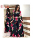 Elegancka wiosenna jesień kobiety sukienka 2019 Casual Bohmia kwiat drukuj Maxi sukienki moda Hollow Out tunika Vestidos sukienk