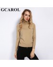 GCAROL 2019 nowych kobiet 30% wełniany golf sweter jesień zima sweter sprawiają, że dzianiny zwykły sweter jednolity kolor praco