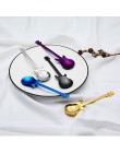 7 sztuk/4 sztuk gitara łyżeczka do kawy zestaw ze stali nierdzewnej deser łyżka do lodów łyżeczka do herbaty akcesoria do kawy s