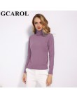 GCAROL 2019 nowych kobiet 30% wełniany golf sweter jesień zima sweter sprawiają, że dzianiny zwykły sweter jednolity kolor praco