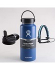 Hydro Flask butelka wody butelka ze stali nierdzewnej izolowane próżniowo szerokie usta Hydroflask z Flex Cap i pokrywka z rurką