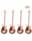 7 sztuk/4 sztuk gitara łyżeczka do kawy zestaw ze stali nierdzewnej deser łyżka do lodów łyżeczka do herbaty akcesoria do kawy s