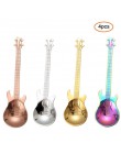 7 sztuk/4 sztuk gitara łyżeczka do kawy zestaw ze stali nierdzewnej deser łyżka do lodów łyżeczka do herbaty akcesoria do kawy s
