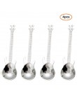 7 sztuk/4 sztuk gitara łyżeczka do kawy zestaw ze stali nierdzewnej deser łyżka do lodów łyżeczka do herbaty akcesoria do kawy s
