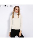 GCAROL 2019 nowych kobiet 30% wełniany golf sweter jesień zima sweter sprawiają, że dzianiny zwykły sweter jednolity kolor praco