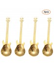 7 sztuk/4 sztuk gitara łyżeczka do kawy zestaw ze stali nierdzewnej deser łyżka do lodów łyżeczka do herbaty akcesoria do kawy s