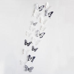18 sztuk/partia efekt 3d kryształ naklejka na ścianę z motylami piękny motyl dla dzieci naklejki ścienne do pokoju dekoracji wnę