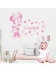 Cartoon nazwa własna Mickey Mouse Minnie ścienne winylowe naklejka do wystroju dla dekoracja pokoju dziecięcego pokoju dziecięce