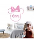 Cartoon nazwa własna Mickey Mouse Minnie ścienne winylowe naklejka do wystroju dla dekoracja pokoju dziecięcego pokoju dziecięce