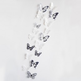 18 sztuk/zestaw efekt 3d Crystal Hollow motyle naklejki naklejki ścienne dla dzieci pokój naklejki ścienne do domu dekoracja pok