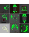 Cartoon Luminous naklejka pod włącznik świecące w ciemności naklejki ścienne Home Decor dekoracja pokoju dziecięcego naklejka na