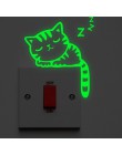 Cartoon Luminous naklejka pod włącznik świecące w ciemności naklejki ścienne Home Decor dekoracja pokoju dziecięcego naklejka na