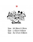 Cartoon nazwa własna Mickey Mouse Minnie ścienne winylowe naklejka do wystroju dla dekoracja pokoju dziecięcego pokoju dziecięce