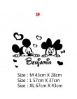 Cartoon nazwa własna Mickey Mouse Minnie ścienne winylowe naklejka do wystroju dla dekoracja pokoju dziecięcego pokoju dziecięce
