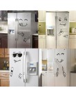 Nowy 4 style Smile Face naklejka ścienna Happy Delicious Face naklejki na lodówkę Yummy na jedzenie dekoracje mebli plakat artys