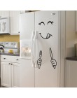 Nowy 4 style Smile Face naklejka ścienna Happy Delicious Face naklejki na lodówkę Yummy na jedzenie dekoracje mebli plakat artys
