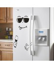 Nowy 4 style Smile Face naklejka ścienna Happy Delicious Face naklejki na lodówkę Yummy na jedzenie dekoracje mebli plakat artys