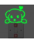 Cartoon Luminous naklejka pod włącznik świecące w ciemności naklejki ścienne Home Decor dekoracja pokoju dziecięcego naklejka na