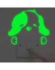 Cartoon Luminous naklejka pod włącznik świecące w ciemności naklejki ścienne Home Decor dekoracja pokoju dziecięcego naklejka na