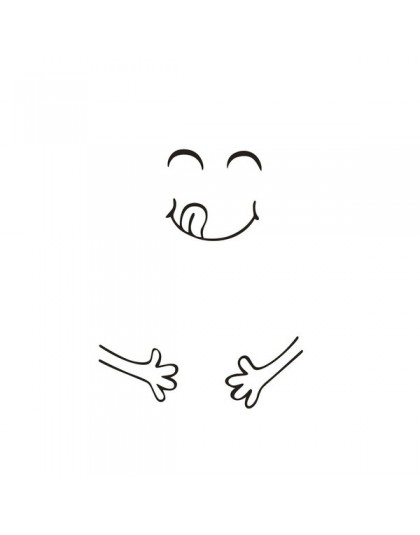 Nowy 4 style Smile Face naklejka ścienna Happy Delicious Face naklejki na lodówkę Yummy na jedzenie dekoracje mebli plakat artys