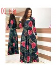 Elegancka wiosenna jesień kobiety sukienka 2019 Casual Bohmia kwiat drukuj Maxi sukienki moda Hollow Out tunika Vestidos sukienk