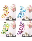 12 sztuk naklejka na ścianę z motylami naklejki na ścianę nowy rok dekoracje domu 3D Butterfly tapeta z pvc do salonu