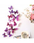 12 sztuk naklejka na ścianę z motylami naklejki na ścianę nowy rok dekoracje domu 3D Butterfly tapeta z pvc do salonu
