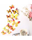 12 sztuk naklejka na ścianę z motylami naklejki na ścianę nowy rok dekoracje domu 3D Butterfly tapeta z pvc do salonu