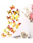 12 sztuk naklejka na ścianę z motylami naklejki na ścianę nowy rok dekoracje domu 3D Butterfly tapeta z pvc do salonu