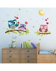 Tapeta naklejka Happy wymienny wodoodporny Cartoon zwierząt sowa naklejka ścienna dla dzieci Home Decor tapety do salonu