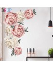 71.5x102cm duża różowa piwonia ściana kwiatów naklejki romantyczne kwiaty dekoracyjne do sypialni salon DIY naklejki ścienne win